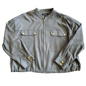 Ellen Tracy Full Zip Bomber Jacket